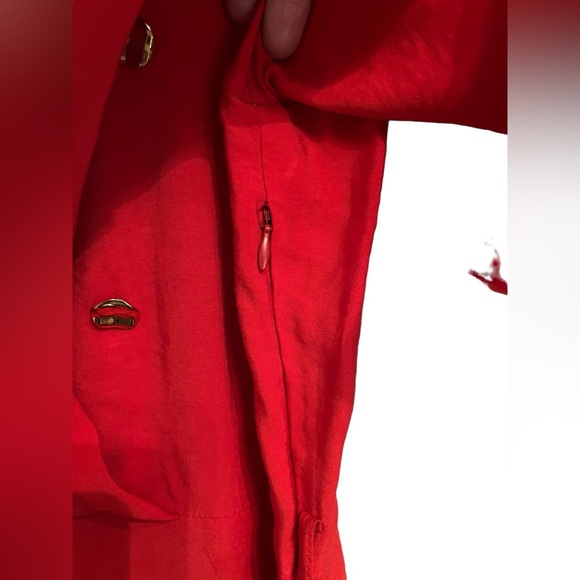 Zara Linen Nautical Crossover Jumpsuit | Red | S - Picture 8 of 12